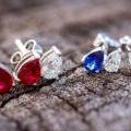 Ceylon Sapphire & Diamond Stud Earrings