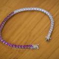 18ct White Gold Bracelet with Pink Sapphires & Diamonds