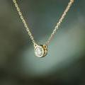 14ct Gold Bezel-Set Diamond Necklace