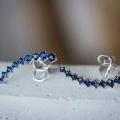 The Bow Stud Earrings - Blue Sapphire