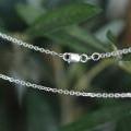 18ct White Gold Anchor Link Chain - 45cm