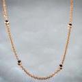 18ct Rose Gold Necklace with Bezel-Set Sapphires