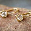 Radiant 18ct Yellow Gold Diamond Drop Earrings