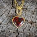 18ct Yellow Gold Heart Garnet Enhancer - 4.70ct