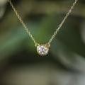 14ct Gold Bezel-Set Diamond Necklace