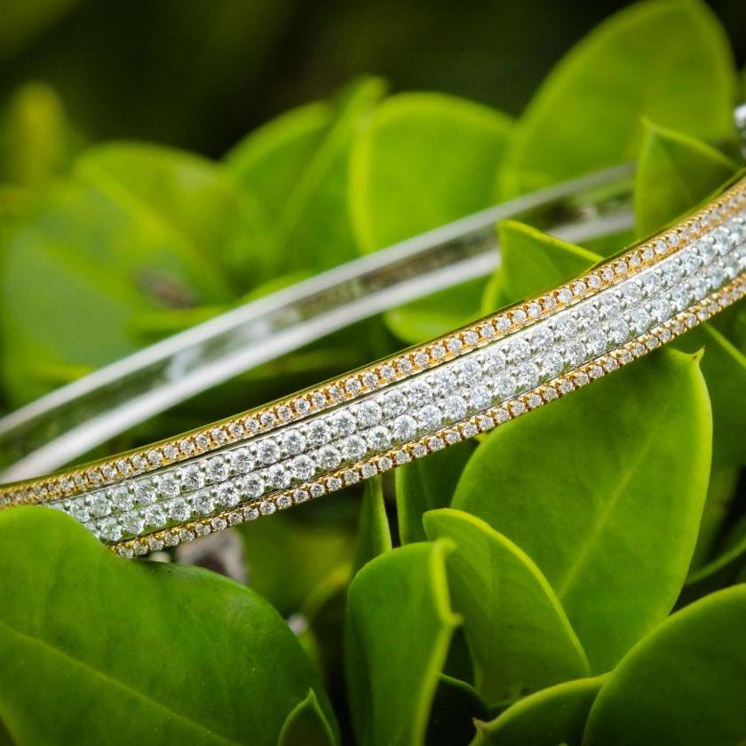 The Two Tone Diamond Bangle