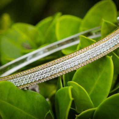 The Two Tone Diamond Bangle