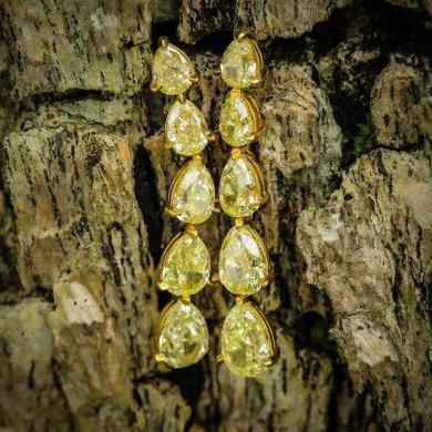 The Fancy Yellow Diamond Drop Earrings