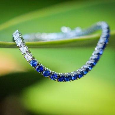 The Ceylon Sapphire & Diamond Tennis Bracelet