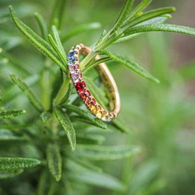 BABY MULTI COLOUR SAPPHIRE RING