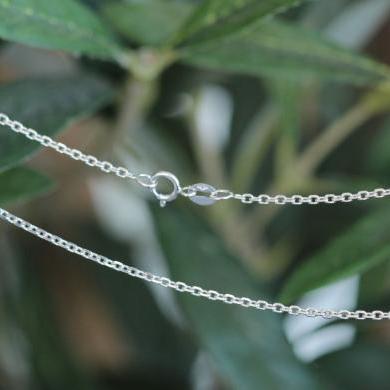 18ct White Gold Anchor Link Chain - 50cm