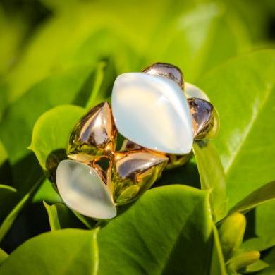 18ct Rose Gold & Moonstone Ring