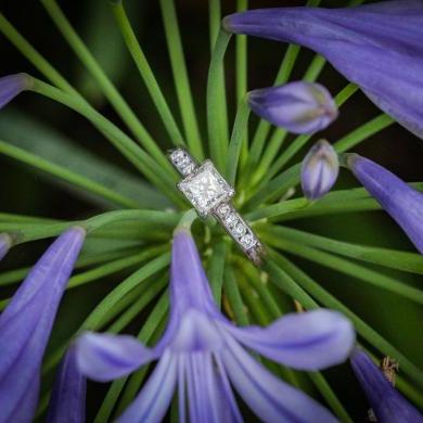 18ct White Gold Princess 1.01ct Solitaire Ring